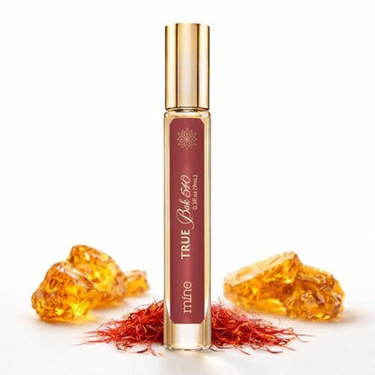 Mine True Bak 540 Eau de Parfum - Ambery Saffron Long Lasting Perfume for Women - Travel Size 9ml (0.3 fl oz) - Ideal Gift for Her Avelisse