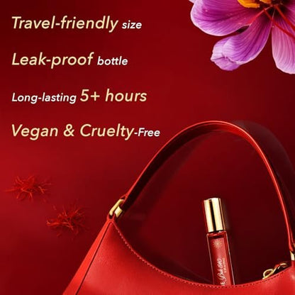 Mine True Bak 540 Eau de Parfum - Ambery Saffron Long Lasting Perfume for Women - Travel Size 9ml (0.3 fl oz) - Ideal Gift for Her Avelisse