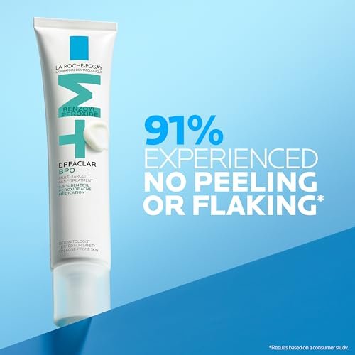 La Roche-Posay Effaclar BPO Multi-Target Acne Treatment with 5.5% Micronized Benzoyl Peroxide - Acne Cream for Face, Targets Oily Skin, Blackheads & Prevents Pimples, 20ml Avelisse