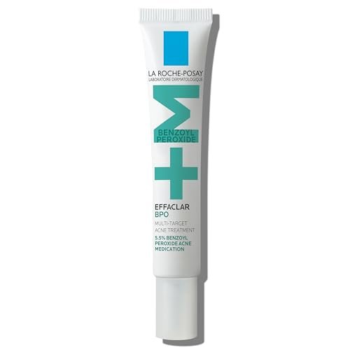 La Roche-Posay Effaclar BPO Multi-Target Acne Treatment with 5.5% Micronized Benzoyl Peroxide - Acne Cream for Face, Targets Oily Skin, Blackheads & Prevents Pimples, 20ml Avelisse