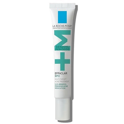 La Roche-Posay Effaclar BPO Multi-Target Acne Treatment with 5.5% Micronized Benzoyl Peroxide - Acne Cream for Face, Targets Oily Skin, Blackheads & Prevents Pimples, 20ml Avelisse