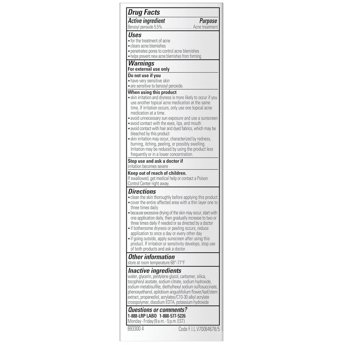 La Roche-Posay Effaclar BPO Multi-Target Acne Treatment with 5.5% Micronized Benzoyl Peroxide - Acne Cream for Face, Targets Oily Skin, Blackheads & Prevents Pimples, 20ml Avelisse