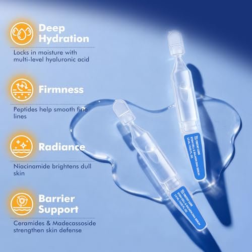 TRSTAY LUXE Stem Cell & Salmon DNA PDRN Serum – Microneedling Aftercare Anti-Aging Face Serum with Peptides & Hyaluronic Acid – 1.5 mL × 30 Vials, Korean Skincare Formula Avelisse