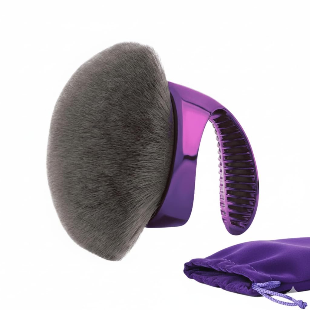 WendMart Extra Large Kabuki Body Makeup Brush – Vegan, Charcoal-Infused Bristles for Flawless Self Tanner, Bronzer & Foundation Application Avelisse
