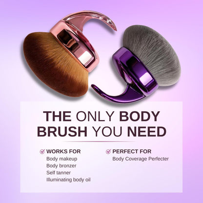 WendMart Extra Large Kabuki Body Makeup Brush – Vegan, Charcoal-Infused Bristles for Flawless Self Tanner, Bronzer & Foundation Application Avelisse