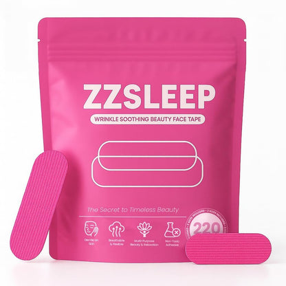 ZZSLEEP Face Wrinkle Tape Patches – Overnight Forehead & Smile Line Patches with Collagen, Aloe Vera & Vitamin E, 220 Pre-Cut Strips (2 Sizes) Avelisse