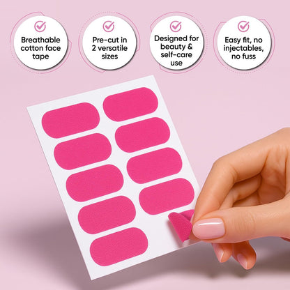 ZZSLEEP Face Wrinkle Tape Patches – Overnight Forehead & Smile Line Patches with Collagen, Aloe Vera & Vitamin E, 220 Pre-Cut Strips (2 Sizes) Avelisse