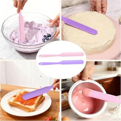 Clofiak 4-Pack Reusable Silicone Wax Sticks - Non-Stick Hair Removal Applicators for Home & Salon Use