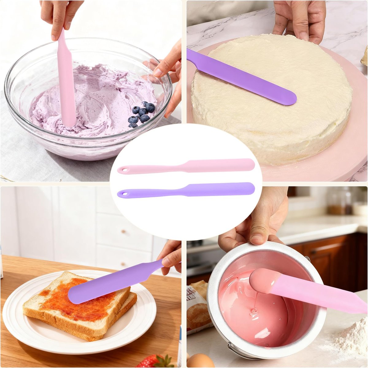 Clofiak 4-Pack Reusable Silicone Wax Sticks - Non-Stick Hair Removal Applicators for Home & Salon Use - görsel 13