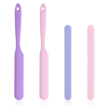 Clofiak 4-Pack Reusable Silicone Wax Sticks - Non-Stick Hair Removal Applicators for Home & Salon Use