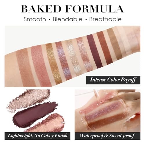 UCANBE All in One Baked Makeup Palette – Eyeshadow, Blush & Bronzer Face Kit, Full Face Makeup Gift Set for Women, Neutral Pigmented Colors Avelisse