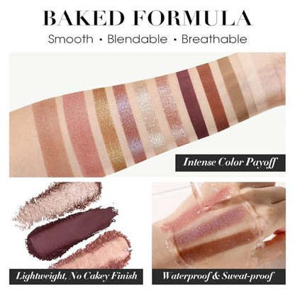 UCANBE All in One Baked Makeup Palette – Eyeshadow, Blush & Bronzer Face Kit, Full Face Makeup Gift Set for Women, Neutral Pigmented Colors Avelisse