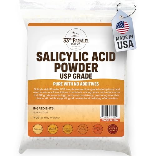 Salicylic Acid Powder USP Grade (4oz) – Professional BHA Exfoliant for DIY Skincare, Serums, Peels & Toners - görsel 2