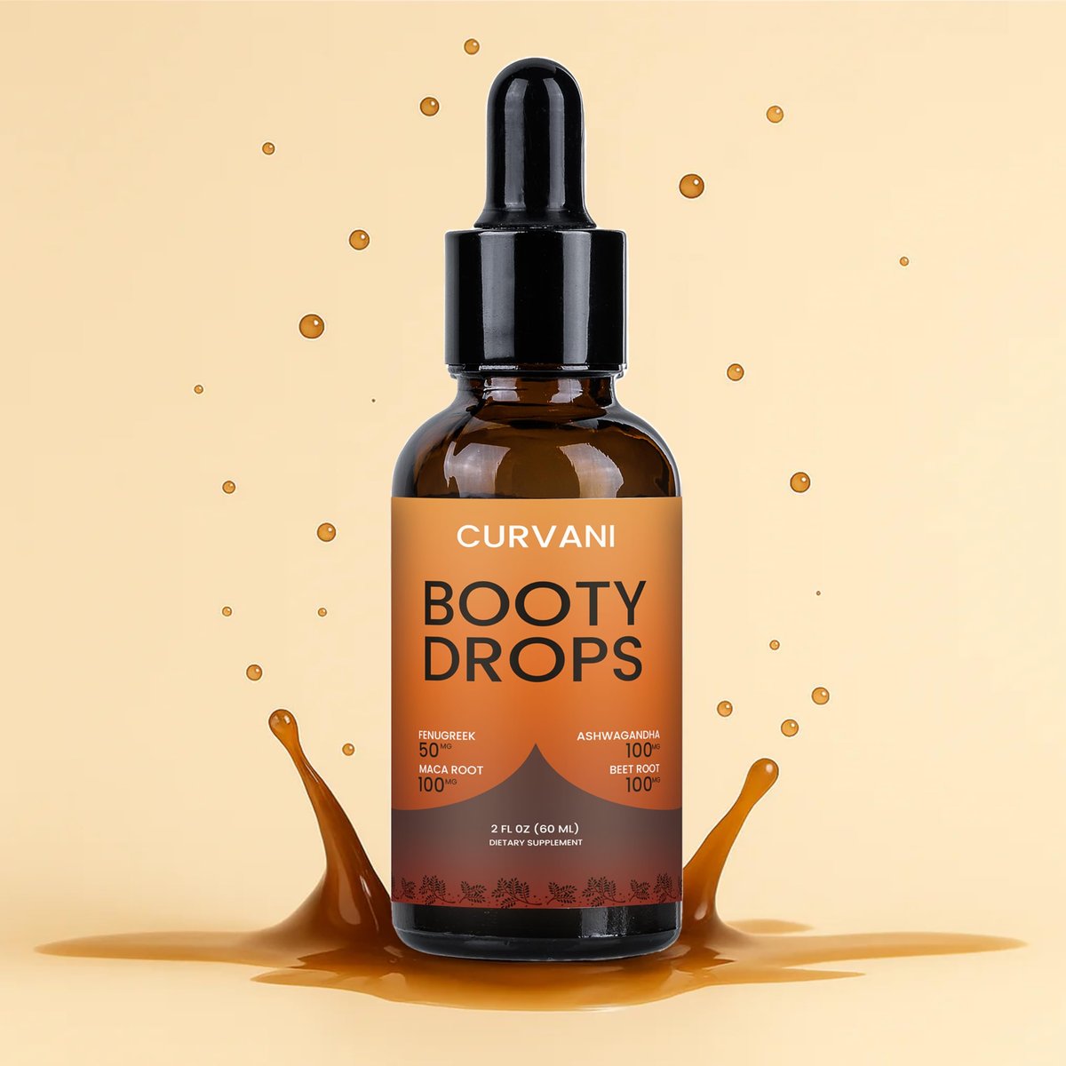 Curvani Booty Drops Lifting Serum – Concentrated Formula for Curves & Beauty (2 oz) Avelisse