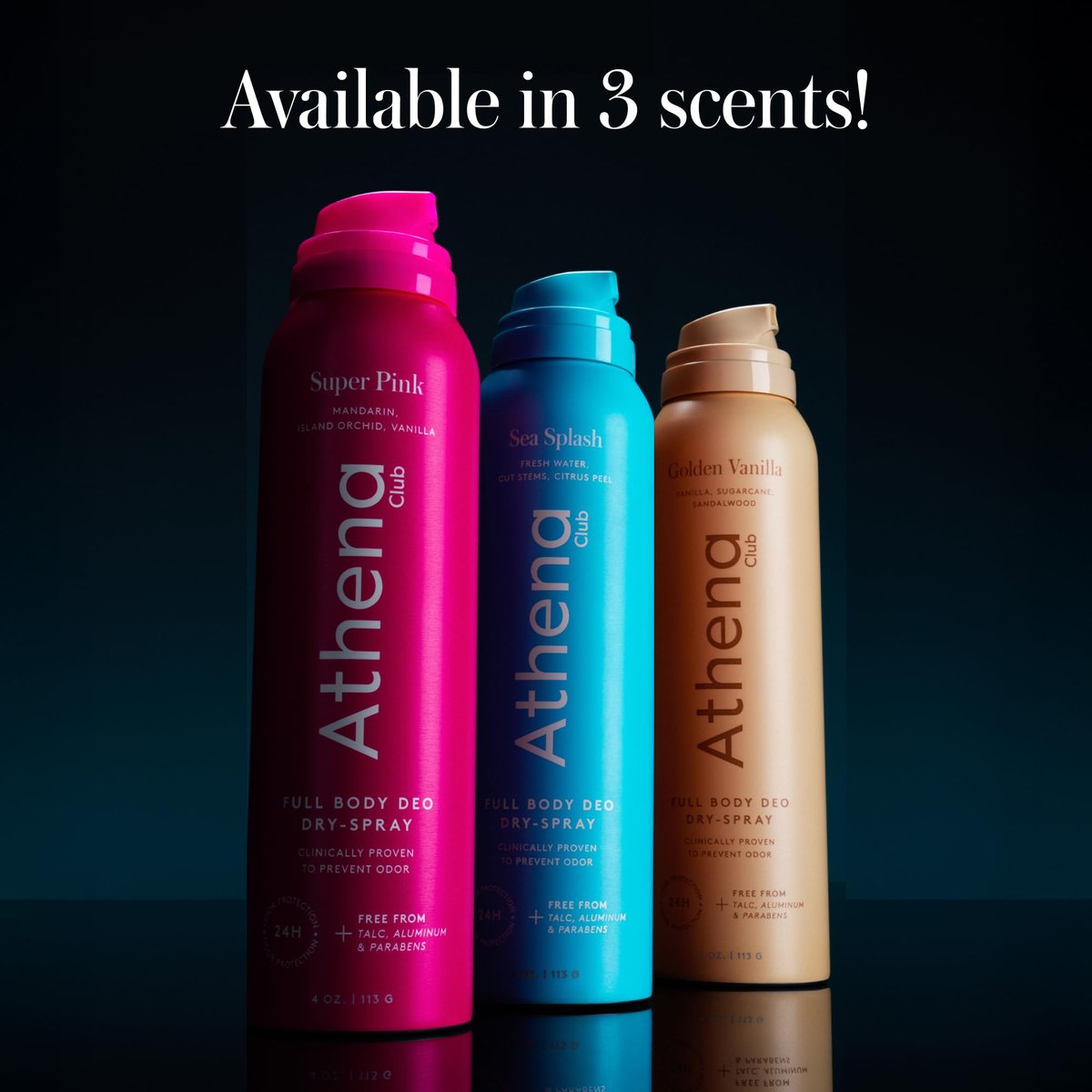 Athena Club Full Body Deo Natural Deodorant Dry Spray for Women, Aluminum Free 360 Degree Whole Body Deodorant, 24 Hour Odor Protection, No Residue, Super Pink Tropical Scent, 4 oz Avelisse