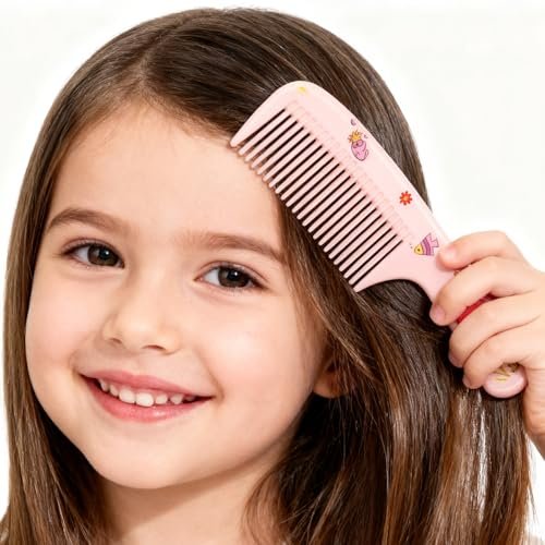 4 Pcs Cute Hair Comb Set for Baby & Kids - Cartoon Fine Tooth Rat Tail Comb for Boys and Girls - Durable Plastic, All Hair Types - görsel 12