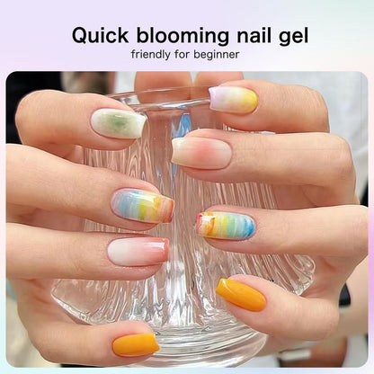 Creaglam Nail Blooming Gel Polish 15ml - Clear Watercolor Spreading Polish for Marble Nail Art, UV LED Gel for DIY Natural Stone Design at Home Avelisse