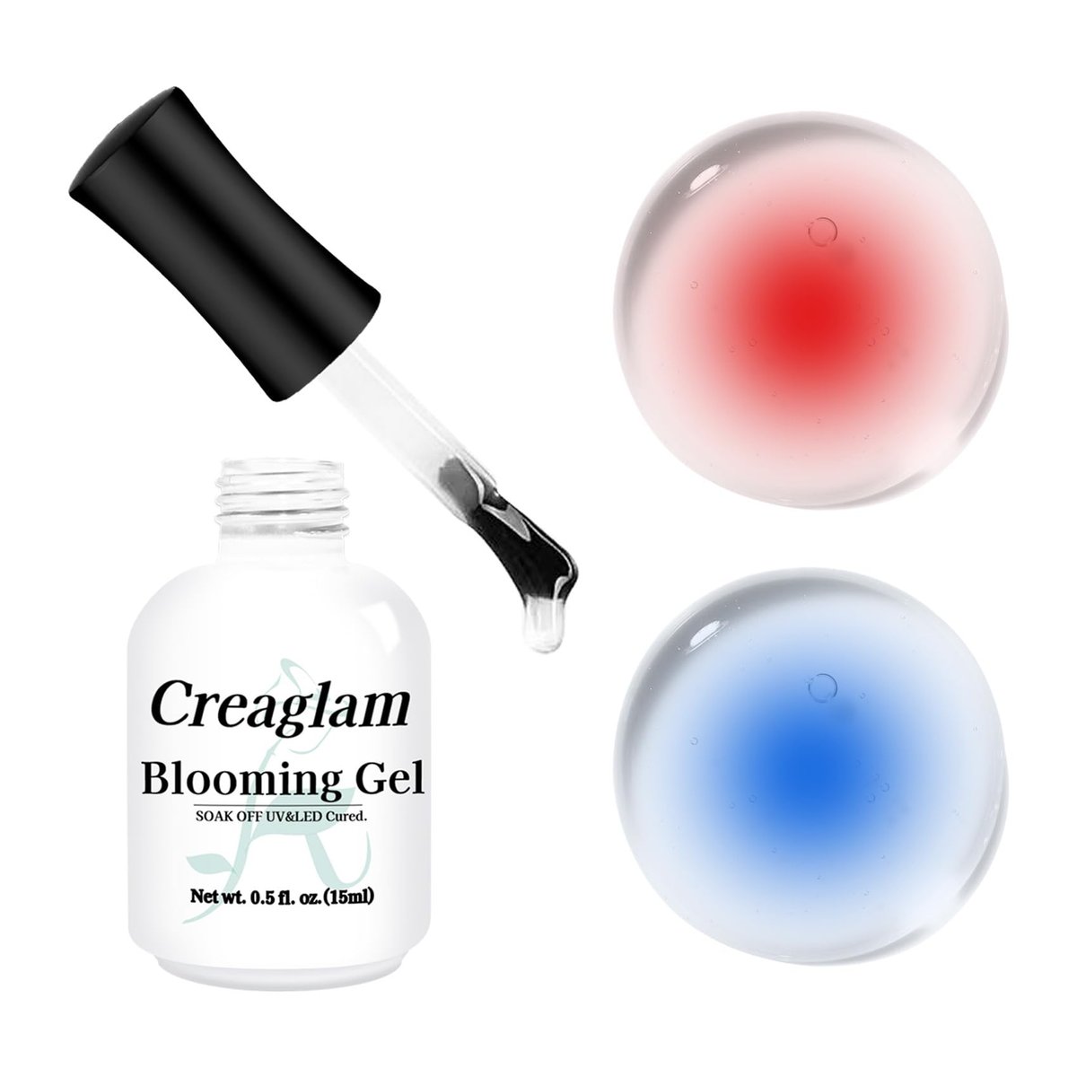Creaglam Nail Blooming Gel Polish 15ml - Clear Watercolor Spreading Polish for Marble Nail Art, UV LED Gel for DIY Natural Stone Design at Home Avelisse
