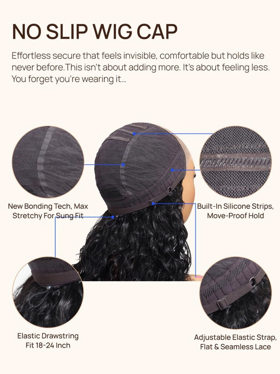 Julia Hair No Slip Yaki Straight 7x5 Lace Closure Glueless Drawstring Wig Pre Everything Bleached Knots Wear and Go Wig, Zero Slip Hold 18 Inch - görsel 15