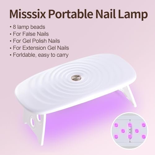 Misssix Extra Short Almond Gel Nail Tips Kit - 360Pcs Clear Acrylic False Nails with 9-in-1 Gel Glue & Mini UV Lamp, 12 Sizes for Women Avelisse