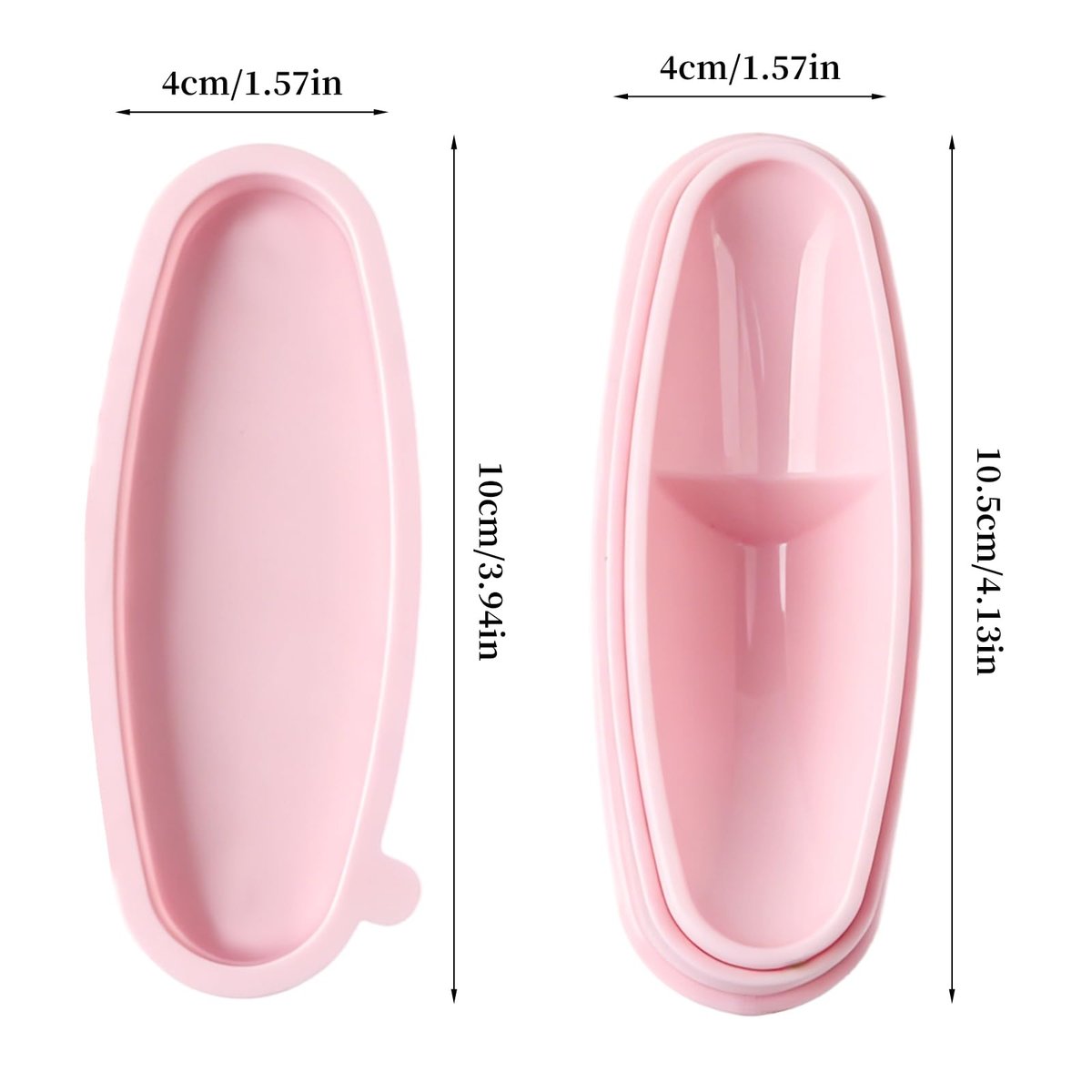 ANGNYA Nail Dip Container Dipping Powder Tray Set - 2 Pack French Manicure Dipping Powder Trays with Smile Line Guide for Professional DIY Nail Art Avelisse