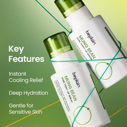 beplain Mung Bean Peptide Soothing Serum – Niacinamide & Redness Relief for All Skin Types (1.69 fl oz/50ml) Avelisse