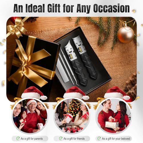 FUMAX Heavy Duty Toenail Clippers for Thick Toenails – Wide Jaw Opening, Long Handle, Stainless Steel – Ideal for Men, Seniors, Ingrown Toe Nails – Large Nail Cutter Set (Black) Avelisse