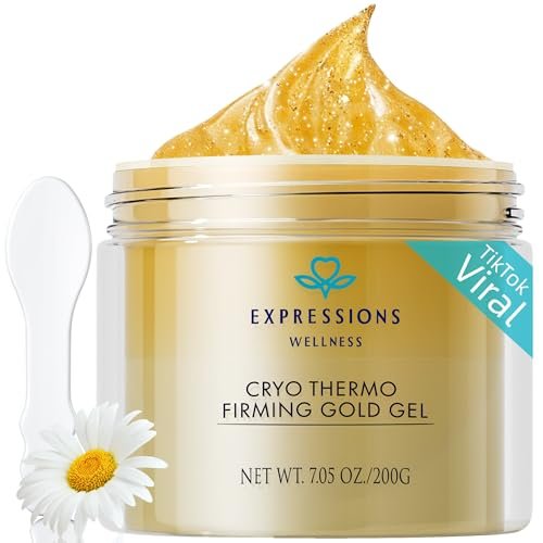 EXPRESSIONS WELLNESS Skin Tightening Cellulite Cream - Golden Sweat Hot Cream for Firming & Toning | B Flat Gel for Belly, Thigh, Butt & Arms | 200g Avelisse