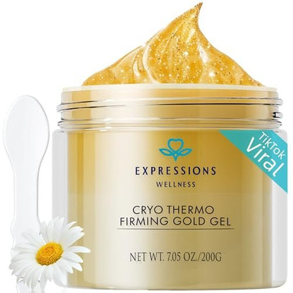 EXPRESSIONS WELLNESS Skin Tightening Cellulite Cream - Golden Sweat Hot Cream for Firming & Toning | B Flat Gel for Belly, Thigh, Butt & Arms | 200g Avelisse