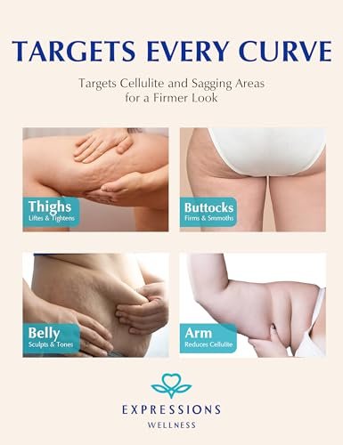 EXPRESSIONS WELLNESS Skin Tightening Cellulite Cream - Golden Sweat Hot Cream for Firming & Toning | B Flat Gel for Belly, Thigh, Butt & Arms | 200g Avelisse