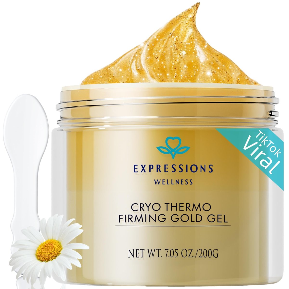 EXPRESSIONS WELLNESS Skin Tightening Cellulite Cream - Golden Sweat Hot Cream for Firming & Toning | B Flat Gel for Belly, Thigh, Butt & Arms | 200g Avelisse