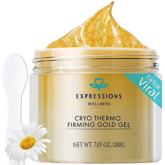 EXPRESSIONS WELLNESS Skin Tightening Cellulite Cream - Golden Sweat Hot Cream for Firming & Toning | B Flat Gel for Belly, Thigh, Butt & Arms | 200g Avelisse
