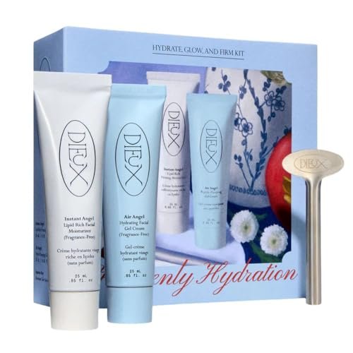 Dieux Heavenly Hydration Hydrate, Glow & Firm Kit: Instant Angel Moisturizer + Air Angel Gel Cream + Squeeze Key BestDealFocus