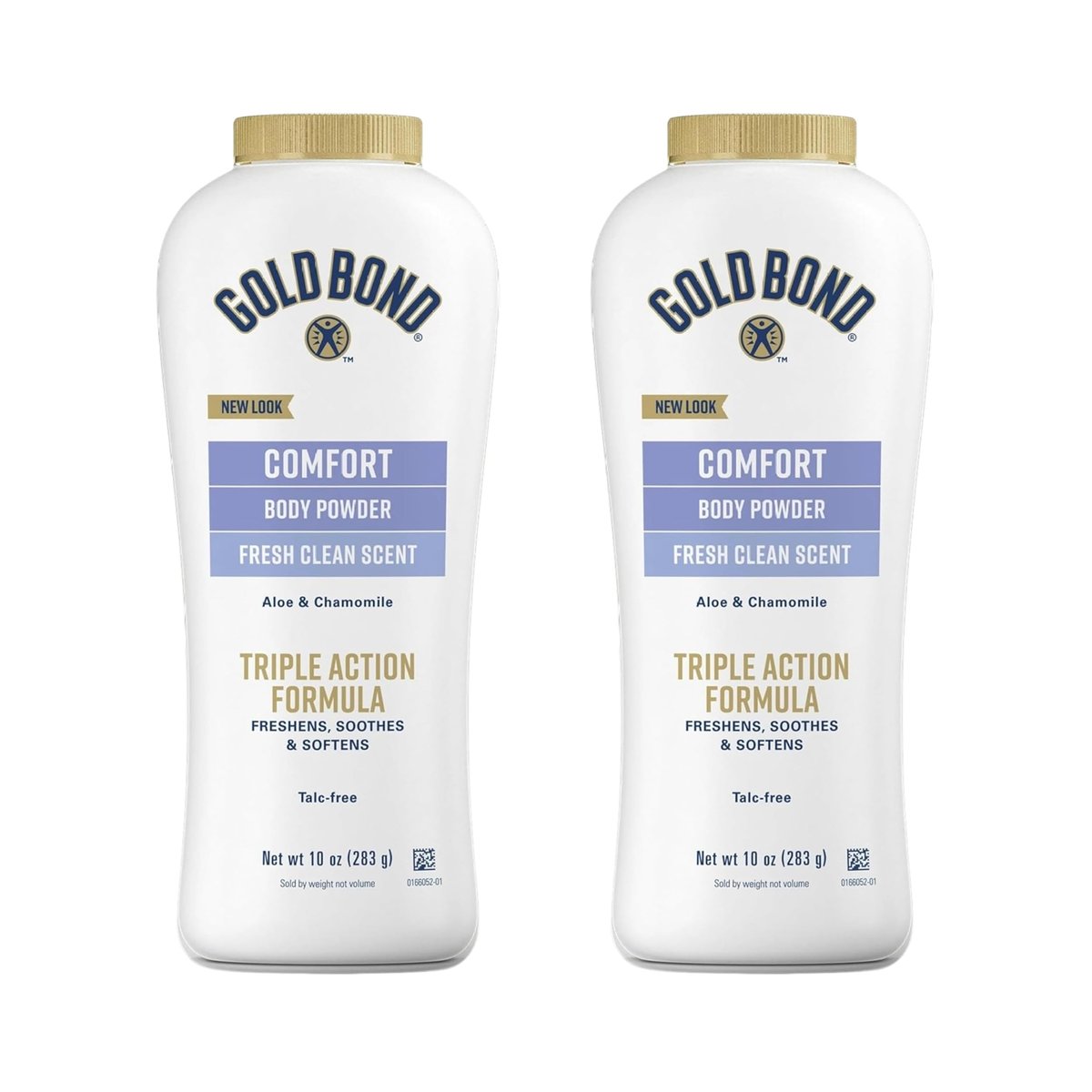 Gold Bond Comfort Body Powder, Talc-Free, 10 oz. (Pack of 2) - Fresh Clean Scent with Aloe & Chamomile - görsel 1