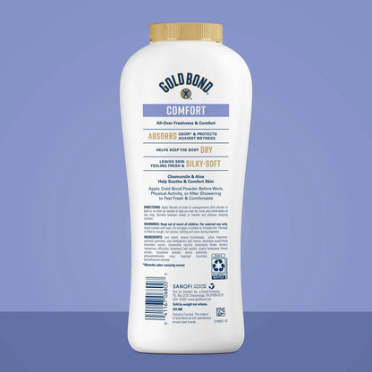 Gold Bond Comfort Body Powder, Talc-Free, 10 oz. (Pack of 2) - Fresh Clean Scent with Aloe & Chamomile