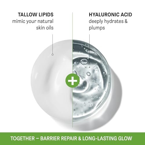 Beef Tallow for Skin and Face - Grass Fed Tallow and Honey Balm, All Natural Skin Care Moisturizer with Hyaluronic Acid - Day & Night Beef Tallow Face Cream for Dry, Sensitive Skin, Glass Jar 2.25 oz - görsel 12