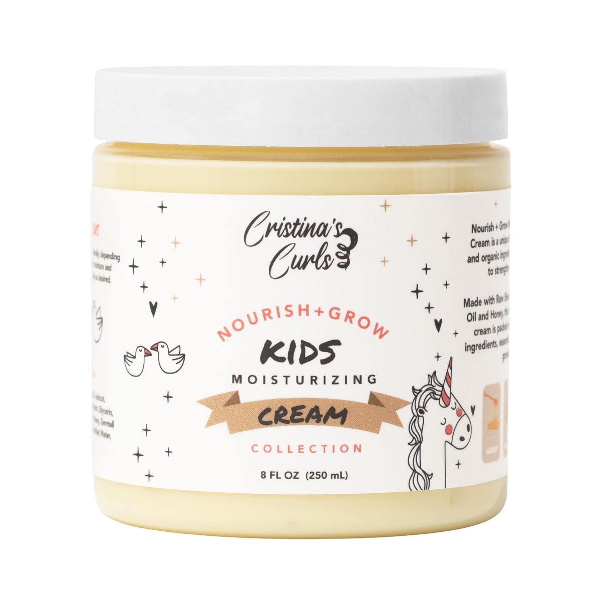 Cristina's Curls Daily Leave-In Moisturizer for Kids - Hydrating Hair Cream for Dry Curls, Sulfate-Free Plant-Based, 8 Fl Oz Avelisse