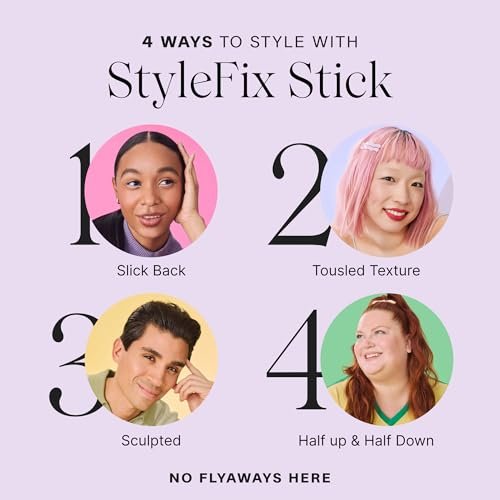 JVN StyleFix Hair Wax Styling Stick - All-Day Hold, Frizz Control & Flyaway Tamer for Women and Men (0.6 oz, Silicone-Free) Avelisse