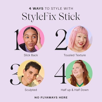JVN StyleFix Hair Wax Styling Stick - All-Day Hold, Frizz Control & Flyaway Tamer for Women and Men (0.6 oz, Silicone-Free) Avelisse