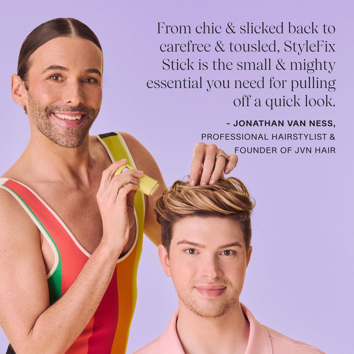 JVN StyleFix Hair Wax Styling Stick - All-Day Hold, Frizz Control & Flyaway Tamer for Women and Men (0.6 oz, Silicone-Free) Avelisse