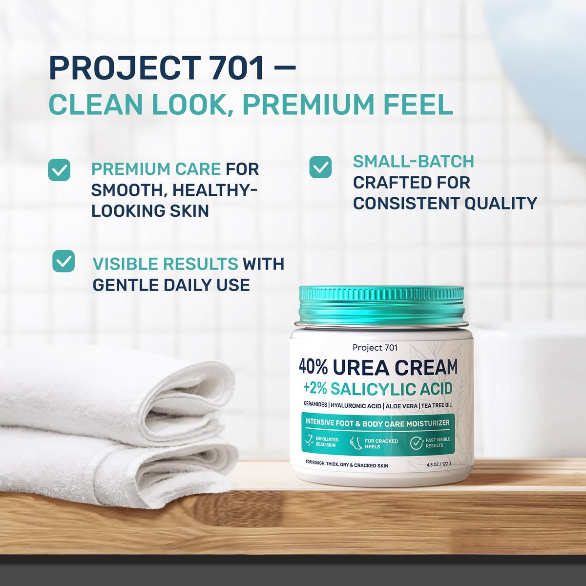 Maximum Strength Urea Cream 40% for Feet – Callus Remover & Cracked Heel Repair with Salicylic Acid, Ceramides & Tea Tree Oil – Dry Foot Lotion for Diabetics, Neuropathy, 4.3 oz - görsel 18