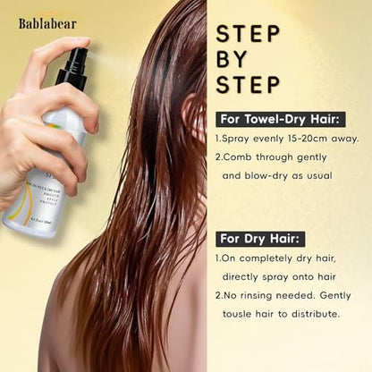 Bablabear Hair Thickening & Volumizing Spray for Fine Thin Hair – Adds Instant Volume, Fullness, Root Support & Extreme Body – Texturizing Spray for Women & Men – Safe for Color Treated Hair – 8.5 Fl Oz