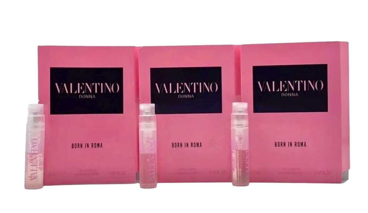 Valentino Born in Roma Eau de Parfum Sample Set - 3 Mini Sprays (0.04 Fl Oz Each) Avelisse
