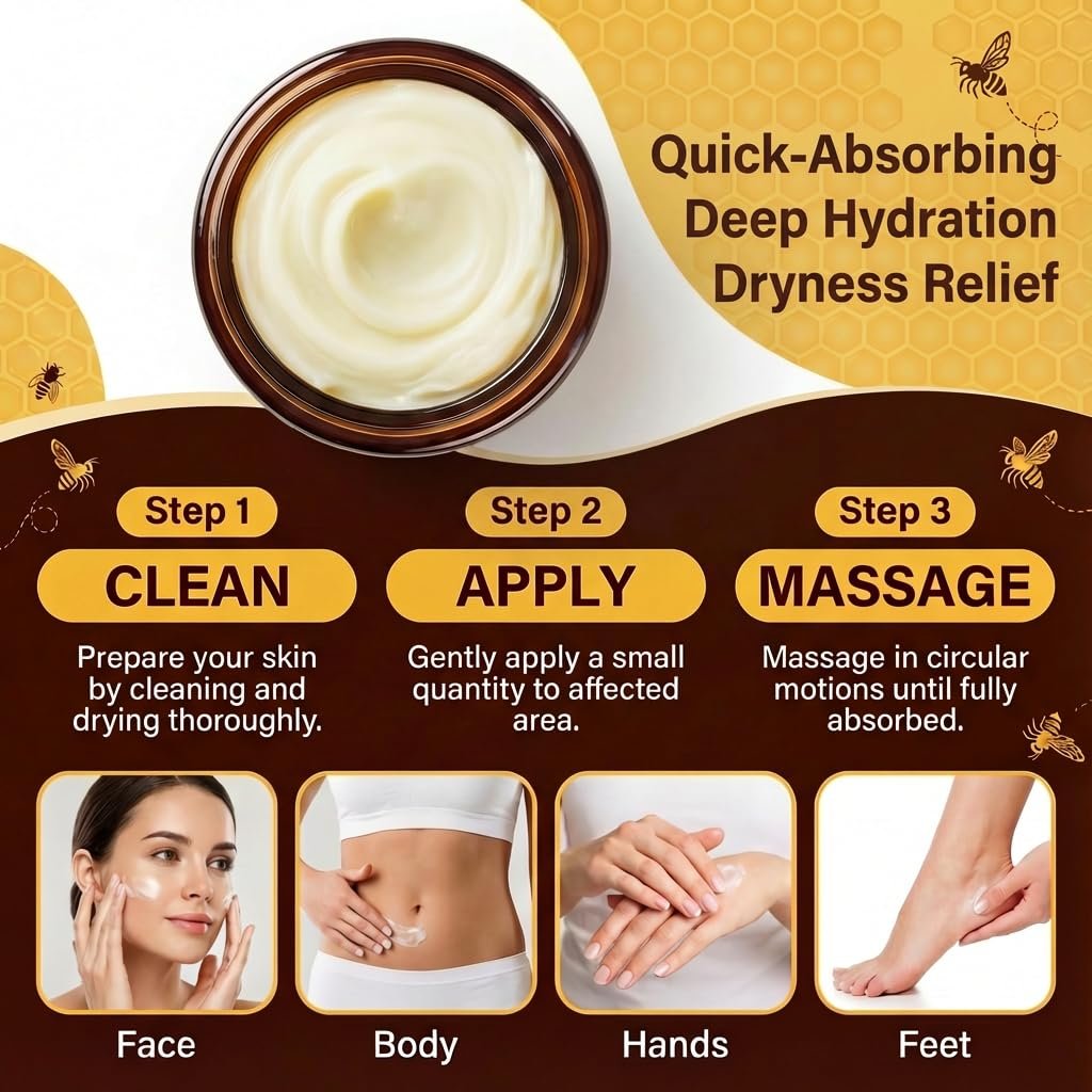 Beef Tallow for Skin, Face, Body - Handmade Whipped Tallow Moisturizer with 100% Grass-Fed Beef Tallow & Raw Honey, Natural Organic Balm for Men & Women, Unscented, 4.23 oz - görsel 13