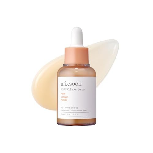 Mixsoon PDRN Collagen Serum – Firming, Hydrating & Revitalizing Face Serum with Peptides, Lightweight Moisturizer for Glass Skin, 30ml / 1.01 fl.oz. Avelisse