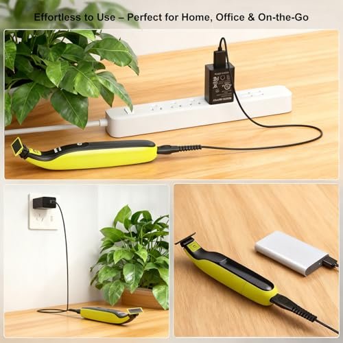 5V UL Charger for Philips Norelco OneBlade MG9525 MG9520 MG5910 QP1424 QP1624 and More, 360 Hybrid Face Shaver Cord - görsel 10