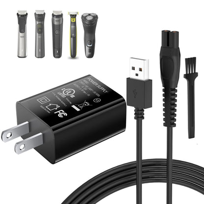5V UL Charger for Philips Norelco OneBlade MG9525 MG9520 MG5910 QP1424 QP1624 and More, 360 Hybrid Face Shaver Cord