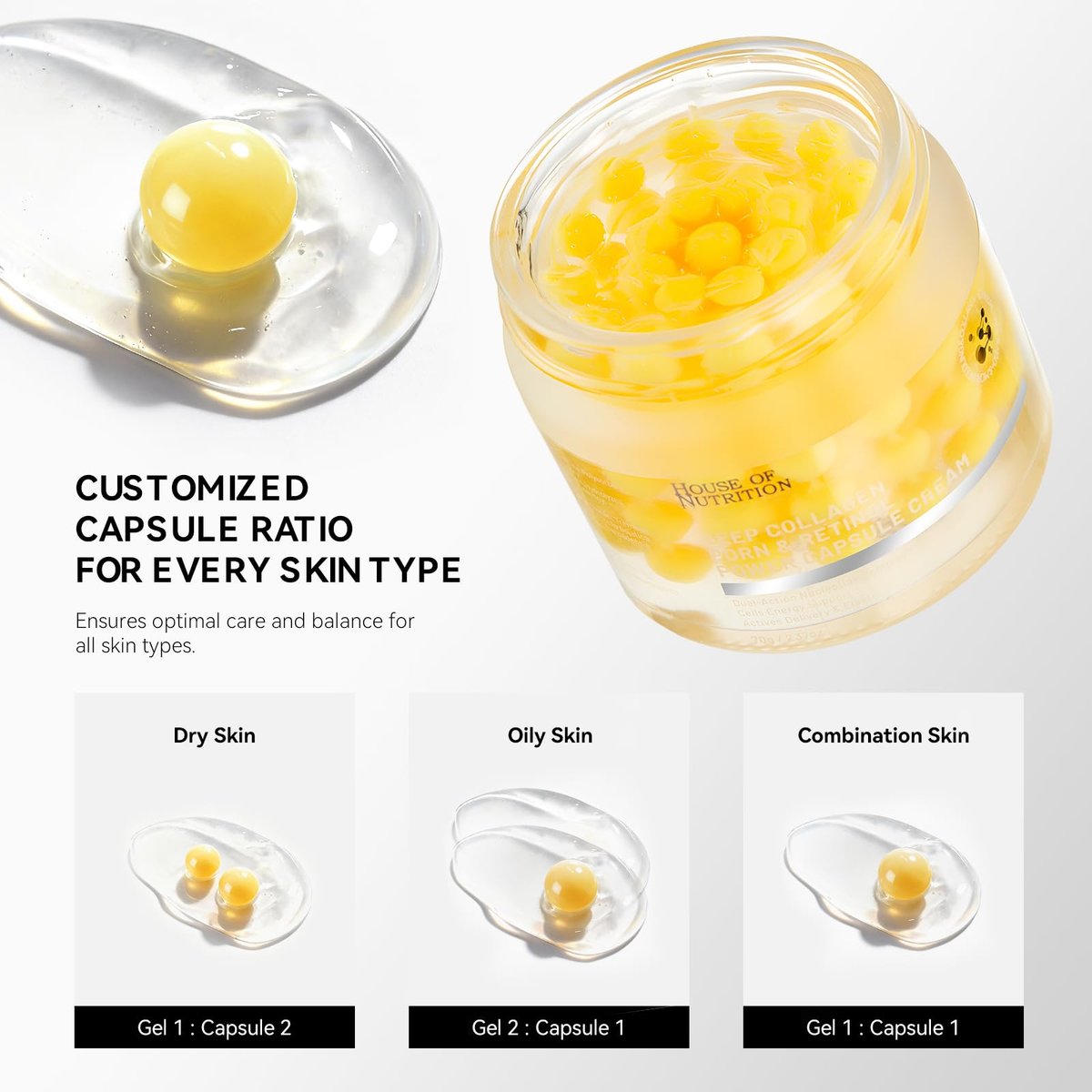 Deep Collagen Capsule Cream with PDRN & Retinol – Anti-Aging Face Moisturizer for Firmness and Wrinkle Care, 2.37 fl.oz Avelisse