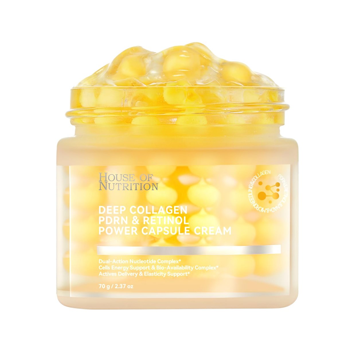 Deep Collagen Capsule Cream with PDRN & Retinol – Anti-Aging Face Moisturizer for Firmness and Wrinkle Care, 2.37 fl.oz Avelisse