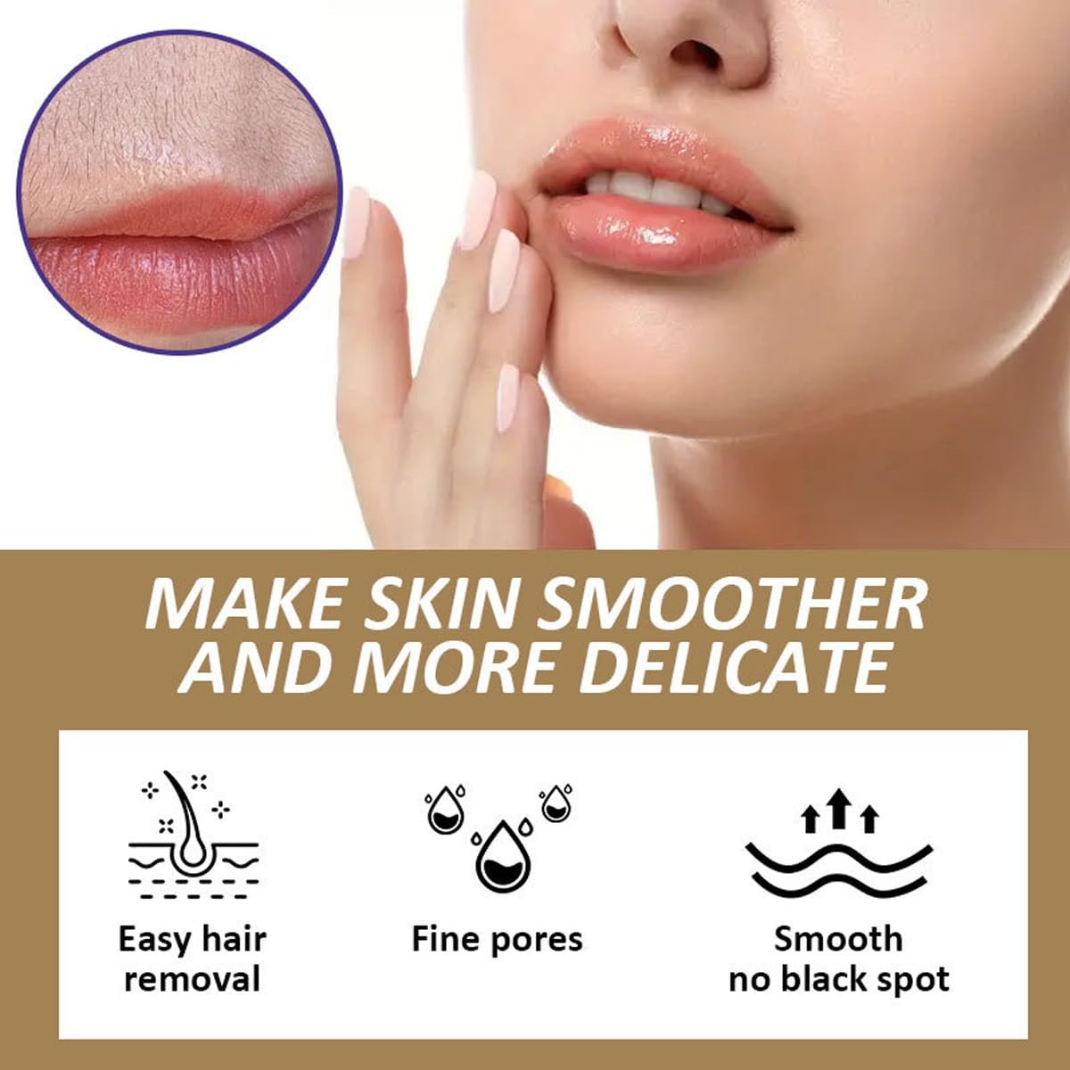 Gentle Facial Hair Removal Cream with Coconut Oil for Women – Upper Lip & Chin, 3.52 fl oz Avelisse